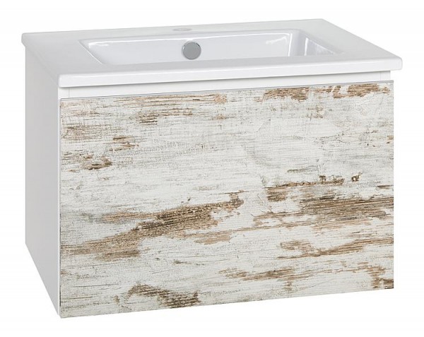 WTU + Keramik-WT Serie ELA Korpus weiß smt - Front Lärche weiß used 610x420x510mm