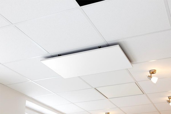 Infrarot-Heizung 400 Watt Stahl emailliert weiß für Deckenmontage