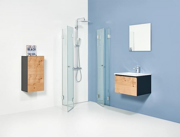 Eck-Duschkabine Farfalla, 8 mm 970x970x2000 mm mit ETC 2x 2teilige Türe