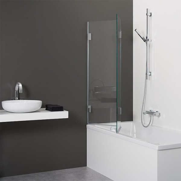 Badewannenaufsatz Farfalla Faltwand 2-tlg. 800x1400mm, 8mm ESG, reversibel