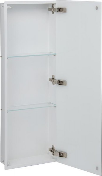 Wandcontainer, 1 weiße Glastür 3 Fächer, Tiefe 100mm, BxH:323x925mm