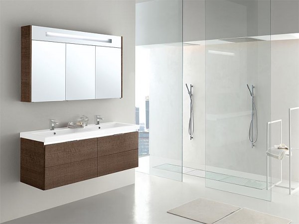 Badmöbel-Set EPIC Serie MBH Tranche braun 4 Auszüge