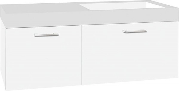 WTU+Mineralguss-WT EMPI weiß Hochglanz 2 Auszüge 1205x534x508mm