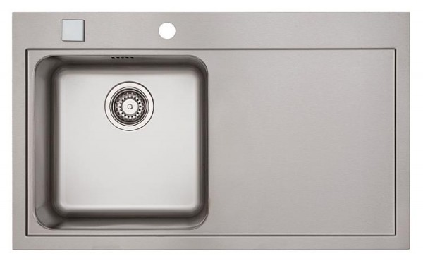 Spüle Rieber LINEA 100 aus Edelstahl, links