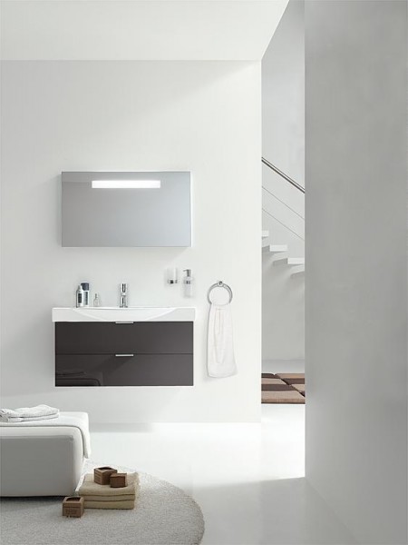 Badmöbel-Set EBSI Serie MBF anthrazit Hochglanz