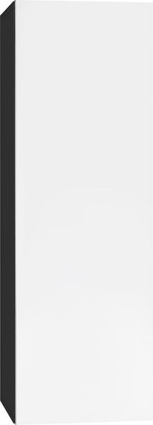 Hochschrank ELA mit Softclose Korpus schwarz smt - Front weiß Front weiß smt 400x1200x350mm
