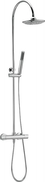 Brausesystem Rhodos + Thermost. Stabhandbrause + d 200 mm Kopfbrause