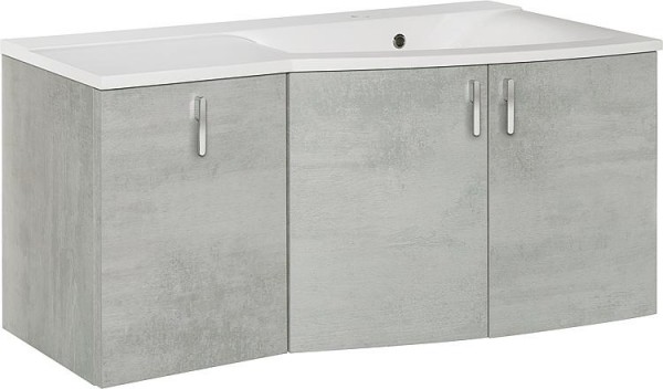 WTU+Mineralguss-WT EBAMO E. grau Steind. 3 Tü. Abl. links 1060x526x370/510