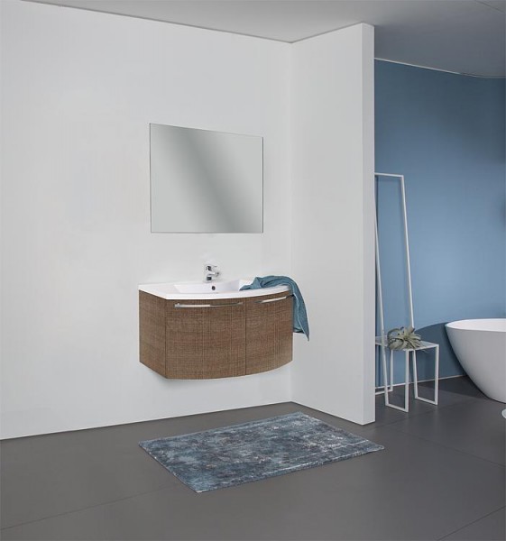 Badmöbel-Set ELONIA Tranche braun 2 Türen