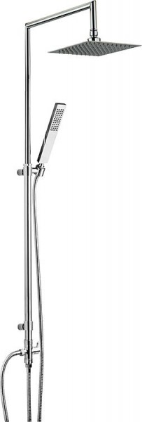 Brausesystem Square Stabhandbrause + 200x200 mm Kopfbrause