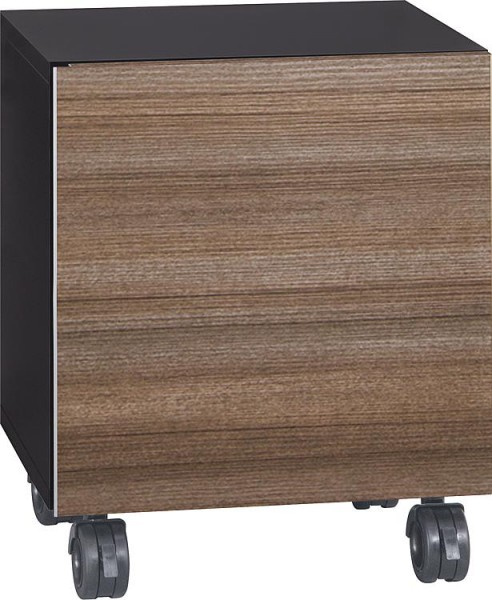 Rollcontainer ELA Korpus schwarz smt - Front Teak 400x400x350mm