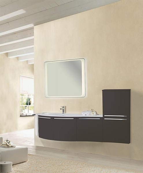 Badmöbel-Set ENURI Serie MBB anthrazit Hochglanz