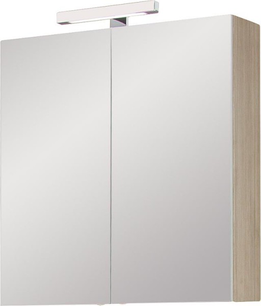 Spiegelschrank mit Beleuchtung Lärche bicolor 2 Türen 700x770x208mm