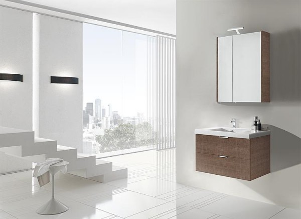 Badmöbel-Set EPIL Serie MBF Tranche braun 2 Auszüge Breite 710mm