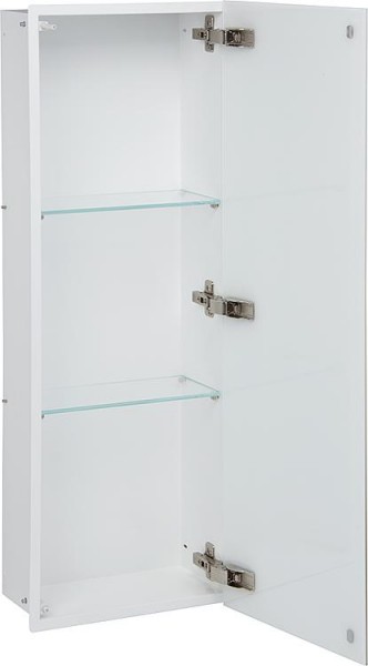 Wandcontainer, 1 weiße Glastür 3 Fächer, Tiefe 150mm, BxH:323x925mm