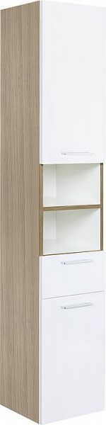 Hochschrank ESTRA Lärche u. weiß Hgl. Anschlag re. 350x1850x370mm