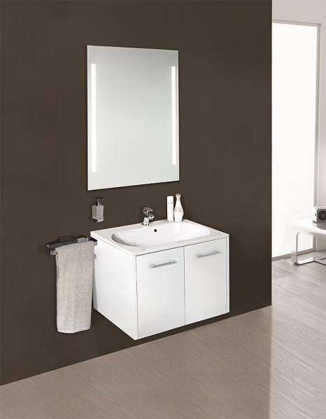 Badmöbel-Set ENI Serie MAA weiß Hochglanz Breite 600mm