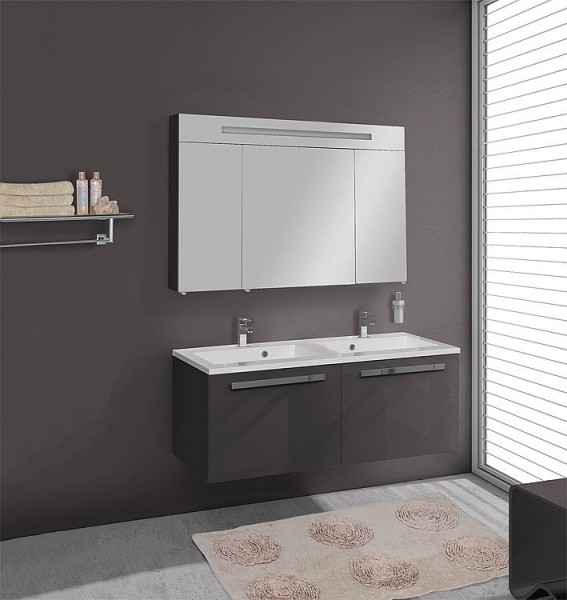 Badmöbel-Set EBLI Serie MAB anthrazit Hochglanz
