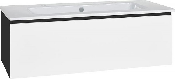 WTU + Keramik-WT Serie ELA Korpus schwarz smt-Front weiß smt, 1210x420x510mm
