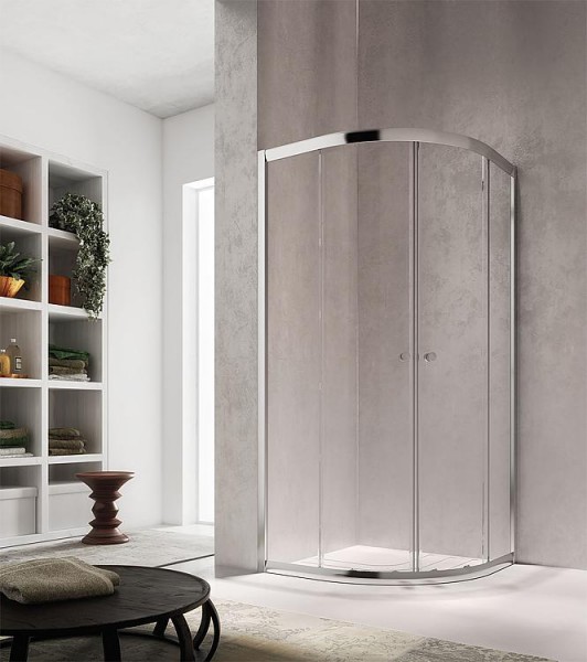 Viertelkreis Duschkabine Elion 765-790mm,H:1950mm,Radius 550mm, SiGla6mm m.Beschichtung