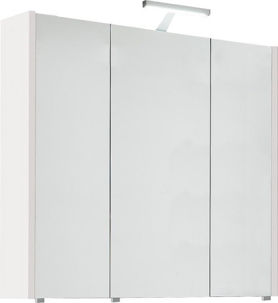 Spiegelschrank mit Beleuchtung weiß matt 3 Türen 850x750x188mm