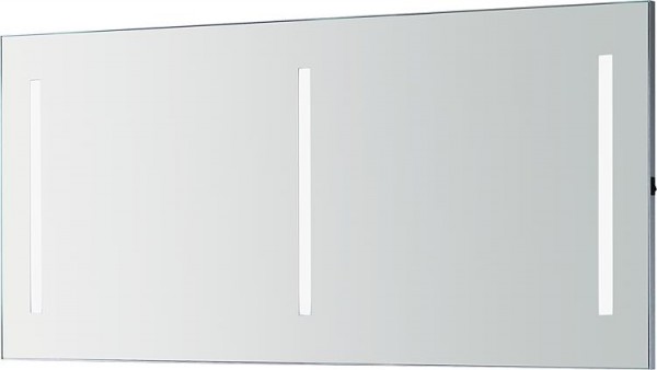 Spiegel Orkla mit Neon-Leuchtstreifen, 3x a 9,6 Watt, 1400x662mm