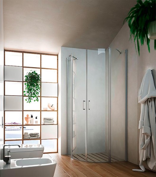 Viertelkreis Duschkabine Eloa 875-890mm,H:1950mm,Radius 550mm, SiGla6mm m.Beschichtung