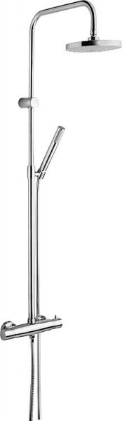 Brausesystem Astra mit AP Brausethermostat+Stabbrause und Kopfbrause, verchromt