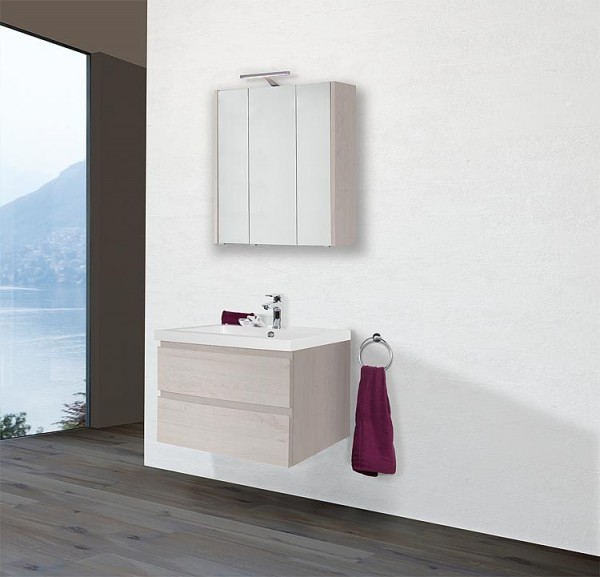 Badmöbel-Set ELAI Serie MBO Eiche hell Dekor Breite 850 2 Auszüge