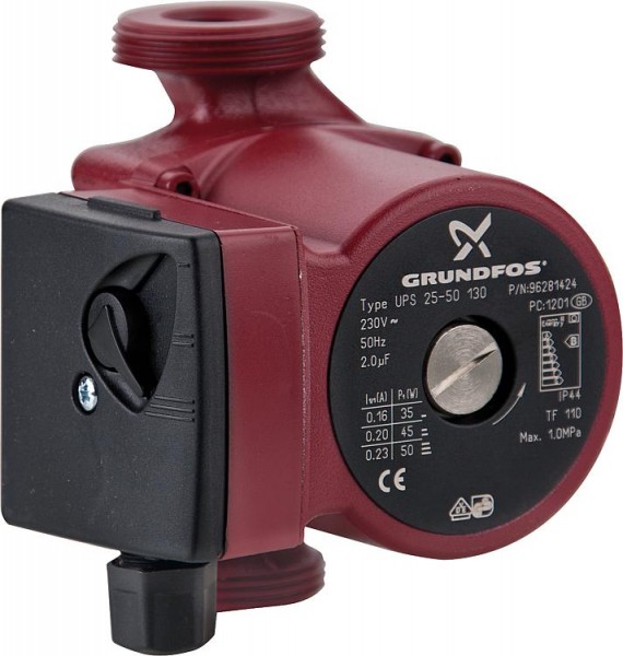 Umwälzpumpe UPS 25-50, 130mm, passend für Buderus GB102/112