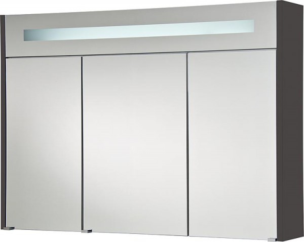 Spiegelschrank m. bel. Blende weiß matt, 3 Türen 1050x750x188mm