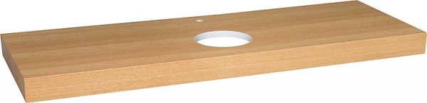Konsole ELENG Eiche natur lack. 1xWT-Ausschnitt 1xHahnloch 1400x80x510mm