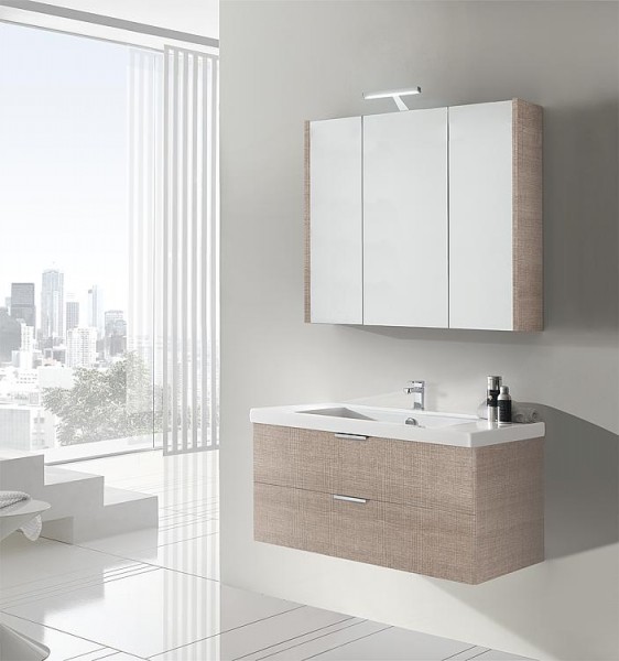 Badmöbel-Set EPIL Serie MBF Tranche ecru 2 Auszüge Breite 1060mm