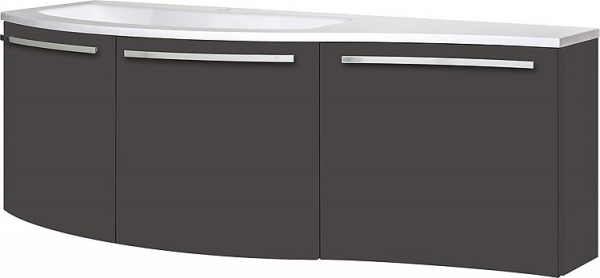 WTU+Mineralguss-WT ENURI anthrazit Hochglanz 3 Türen 1455x512x218/510