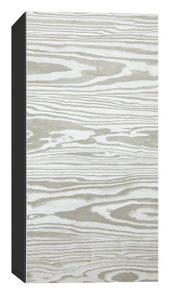 Hochschrank ELA mit Softclose Korpus schwarz smt - Front Kiefer silbergrau 400x800x350mm