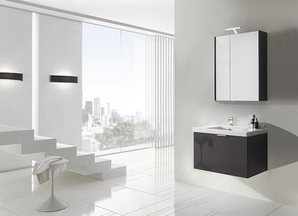 Badmöbel-Set EPIL Serie MBF anthrazit matt 1 Auszug Breite 710mm