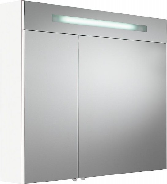 Spiegelschrank m. bel. Blende weiß matt2 Türen 900x740x160mm