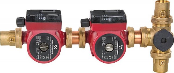 Differenztemperaturregler Termomat 1 mit Ventilset + 2x Umwälzpumpen HE