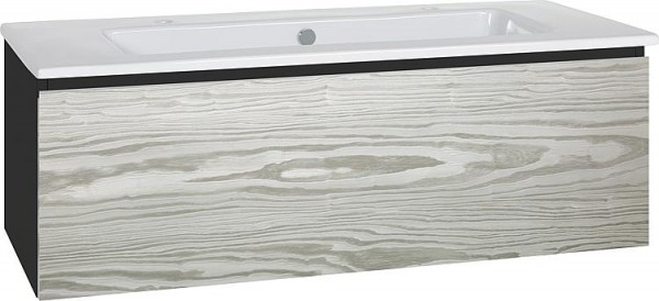 WTU + Keramik-WT Serie ELA Korpus schwarz smt-Front Kiefer silbergrau,1210x420x510mm