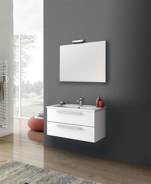 Badmöbel-Set EDIA Serie MAB weiß Hochglanz