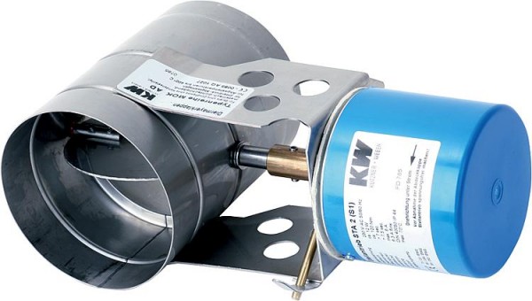 KW-Abgasklappen MOK 130 Baulänge 165-150 mm incl. Motor STA 2 (S1)