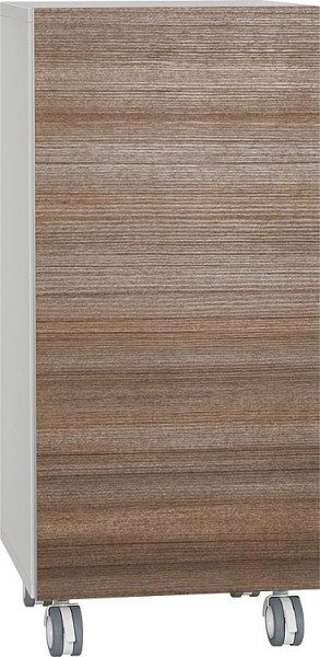 Rollcontainer ELA Korpus weiß smt - Front Teak 400x800x350mm