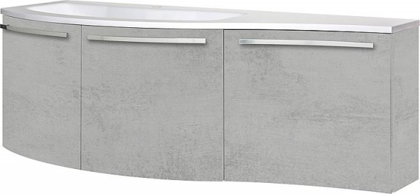 WTU+Mineralguss-WT ENURI Eiche grau Steindekor 3 Türen 1455x512x218/510