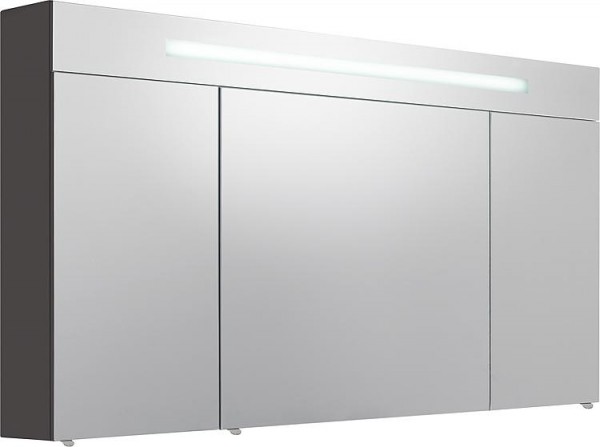 Spiegelschrank m. bel. Blende anthrazitmatt 3 Türen 1200x740x160mm