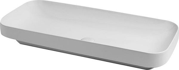 Aufsatz-Waschtisch Tulip One 900x400mm aus Keramik, weiß ohne Hahnloch
