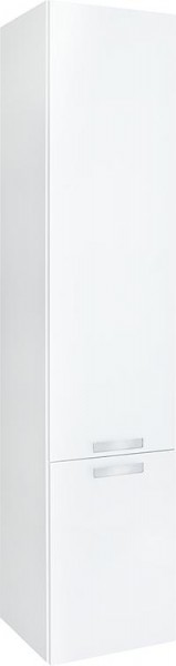 Hochschrank Serie MBB 2 Türen weiß Hochglanz Anschlag links 350x1625x370mm