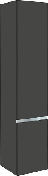 Hochschrank Serie MBH 2 Türen anthrazitHgl. Anschlag links 350x1655x370mm