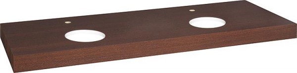 Konsole ELENG Wenge natur lack. 2x WT-Ausschnitt, 2x Hahnloch 1800x80x510mm