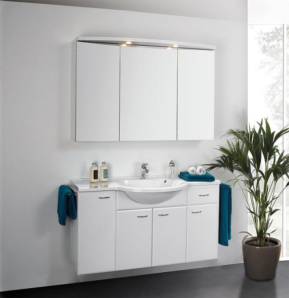 Badmöbel-Set EMUNA Serie MAC weiß Hochglanz