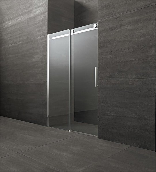 Nischentür Fluida, 8 mm Stark 1575-1600x2000 mm, Türe rechts 1 Schwebeschieb.